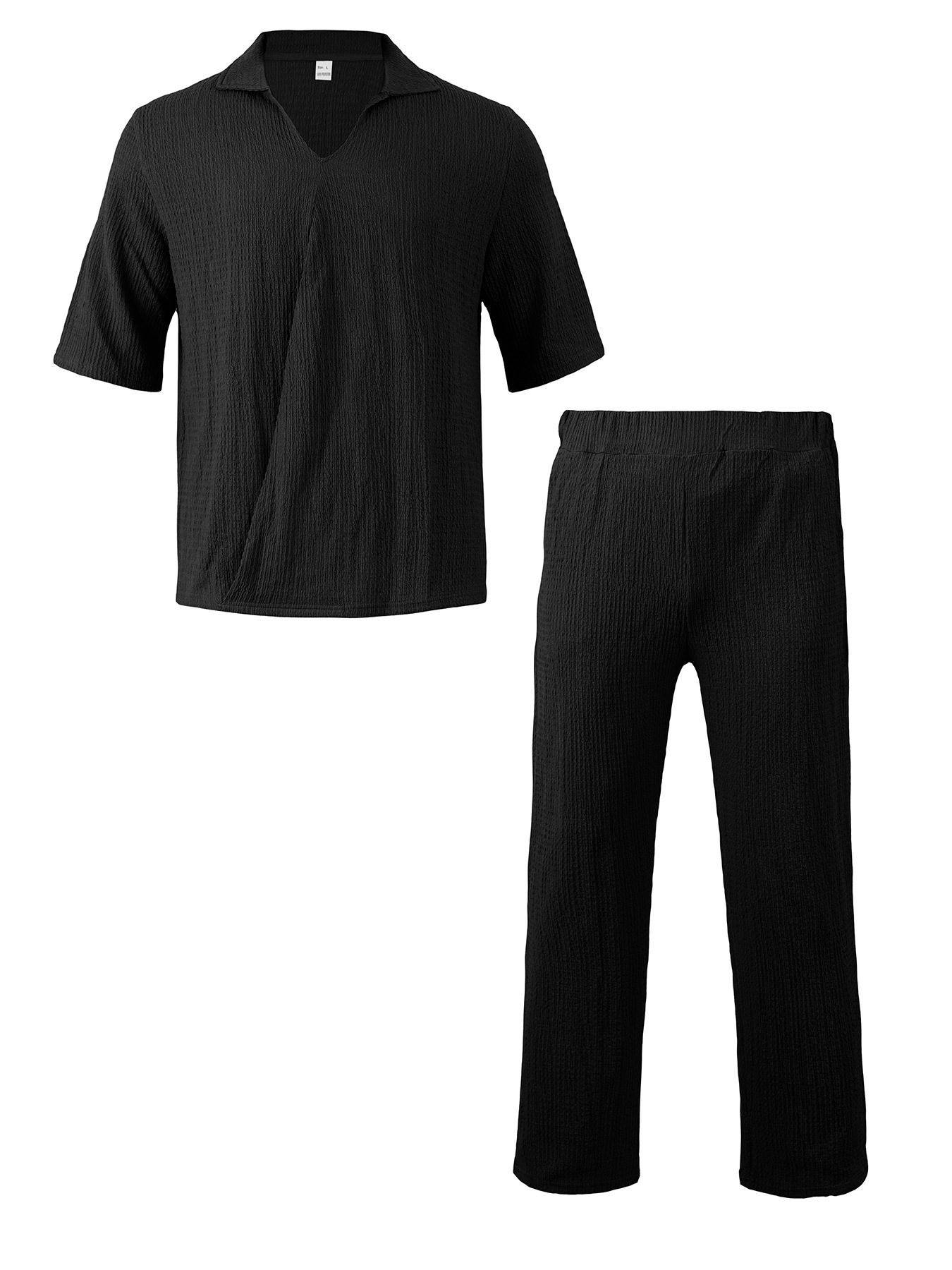 Casual Men's Two-piece Set Solid Colour Spring Summer Commuter_voghion.com