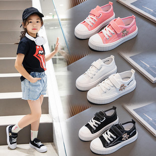 Children's Shoes Canvas Shoes 2025 Spring and Summer New Korean Style Kidsren's Sneakers Girls Casual Shoes Student Sneakers Boys' Shoes