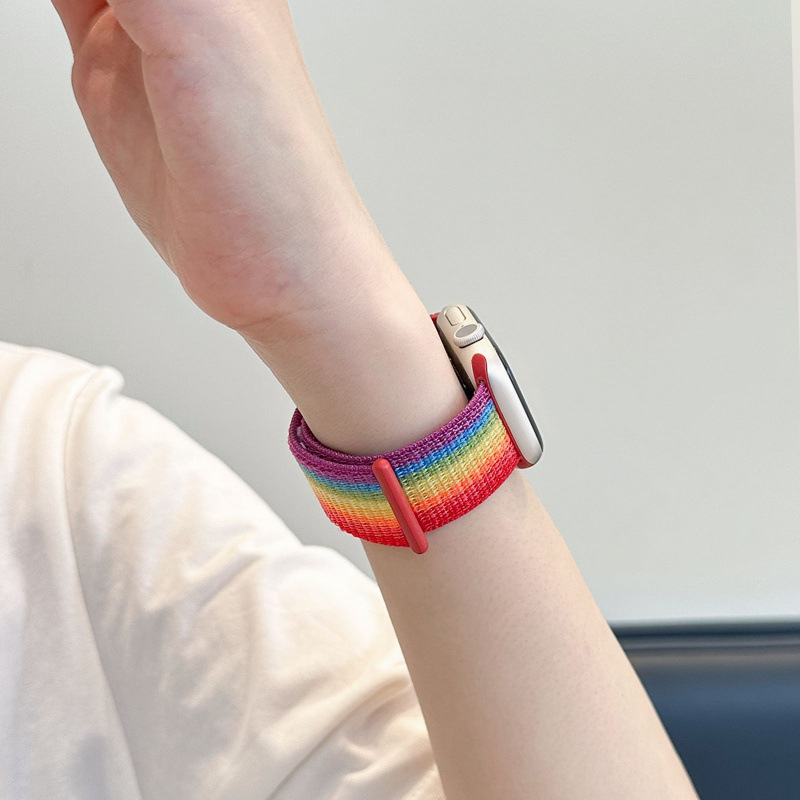 iwatch ナイロンループマジックストラップ S10 Apple S9 ウォッチ SE スポーツ 8/7/6/5 リストバンド男性と女性に適しています。|undefined
