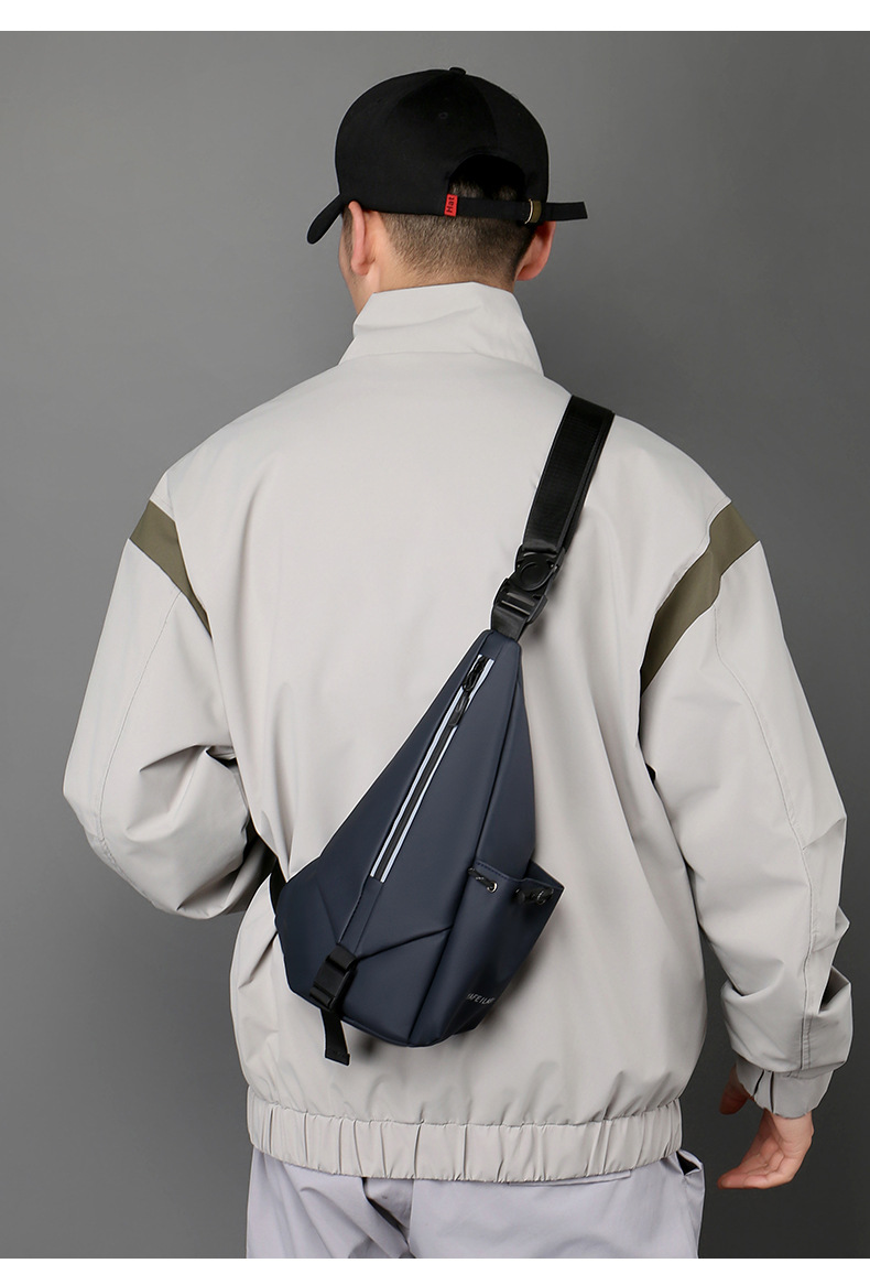 Reflective Chest Bag For Men Waterproof Sling Bag For Commuting_voghion.com