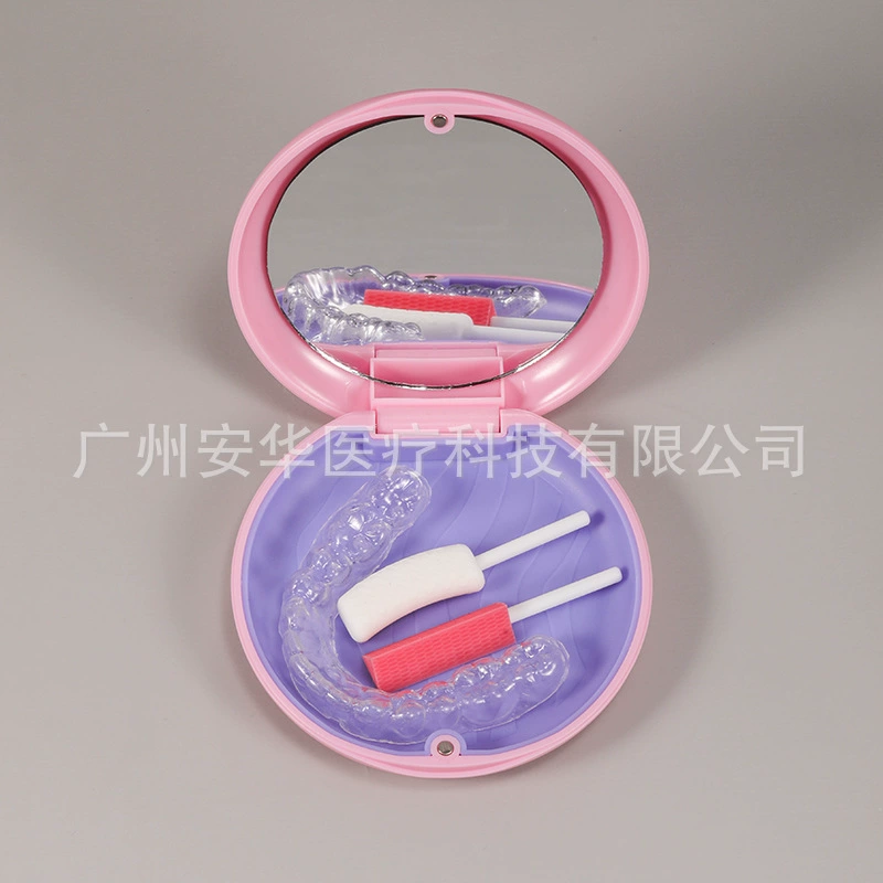 Orthodontic set for correct bite, storage box, breathable orthotics