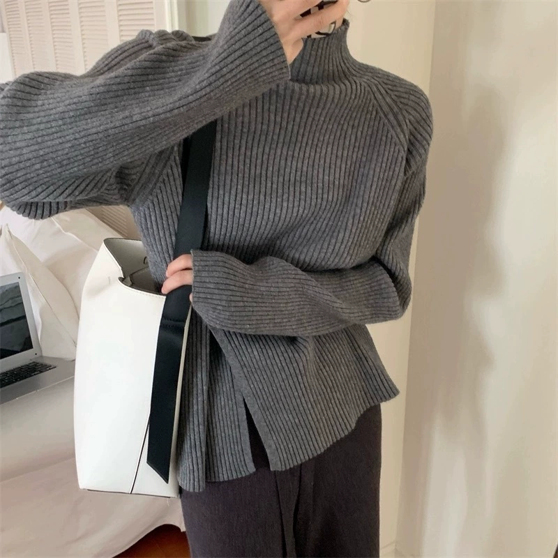 Demi-season sexy knitted sweater for breastfeeding to go out