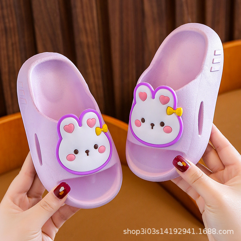 2024 New Children's Sandals Female Cartoon Rabbit Thick Soled Soft Bathroom Slippers for Large, Medium and Small Boys and Baby 2024 New Children's Sandals Female Cartoon Rabbit Thick Soled Soft Bathroom Slippers for Large, Medium and Small Boys and Baby