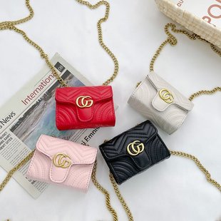 Spring and Summer New Fashion Small Fragrant Embroidery Thread Girl Baby Mini Shoulder Crossbody Small Square Bag Kidsren's Bag Women's Bag