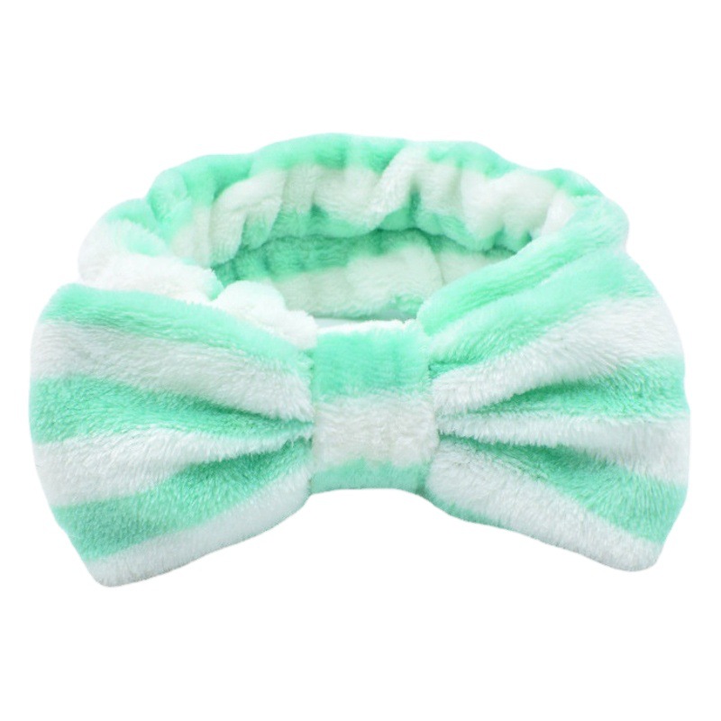 Color europeo y americano rayas arco pelo banda coral terciopelo pelo banda Linda diadema mujer cara lavado diadema arco grande