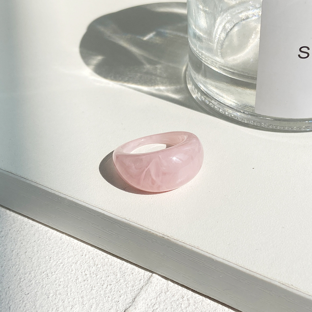 wholesale simple geometric rendering resin ring