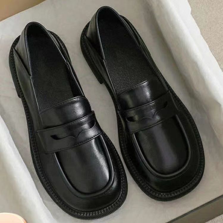 35-43 Large Size Women's Shoes, Genuine Soft Leather Black Leather Shoes, New British Style Spring and Summer Jk Loafers, Flat Shoes 35-43 Large Size Women's Shoes, Genuine Soft Leather Black Leather Shoes, New British Style Spring and Summer Jk Loafers, Flat Shoes