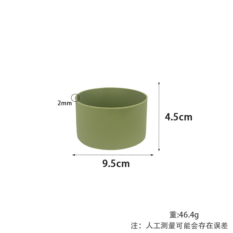 실리콘 컵 커버*라운드*9.5*4.5cm*아보카도 그린