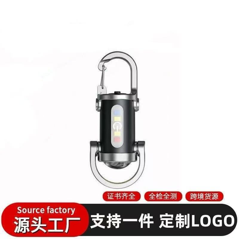 mini pocket with hook keychain lamp outdoor bright light light poly flood led lighting flashlight