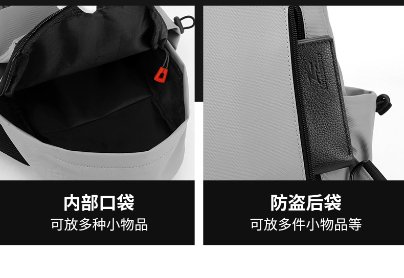 Trendy men's chest bag, crossbody bag, waterproof single-shoulder bag, cycling backpack, outdoor large-capacity men's bag, small bag, chest bag undefined