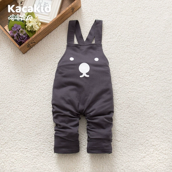 Ka3094-Black and gray overalls