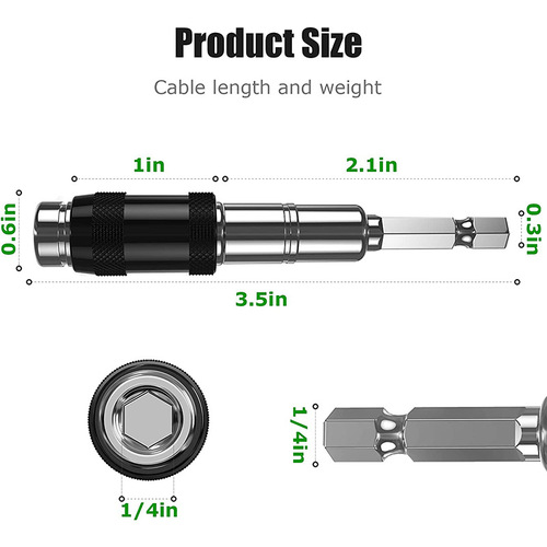 Multi-angle hexagonal handle adapter, quick-release screwdriver, quick-change electric drill driver, universal extension rod