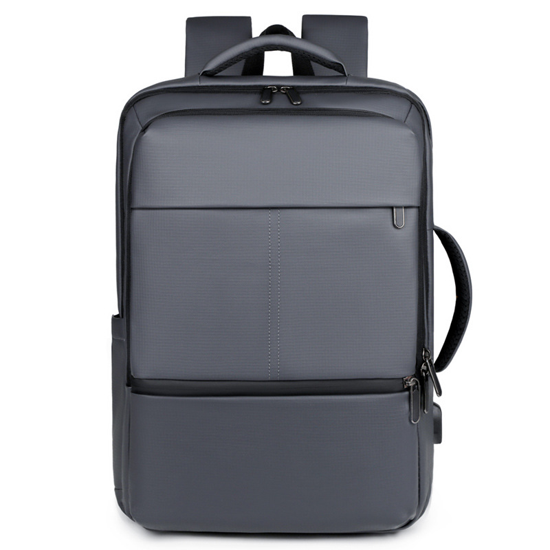 Nueva película de cuero a prueba de rociamientos mochila de gran capacidad de viaje de negocios colgante barra de tracción de embarque bolsa de computadora interfaz USB bolsa de viaje