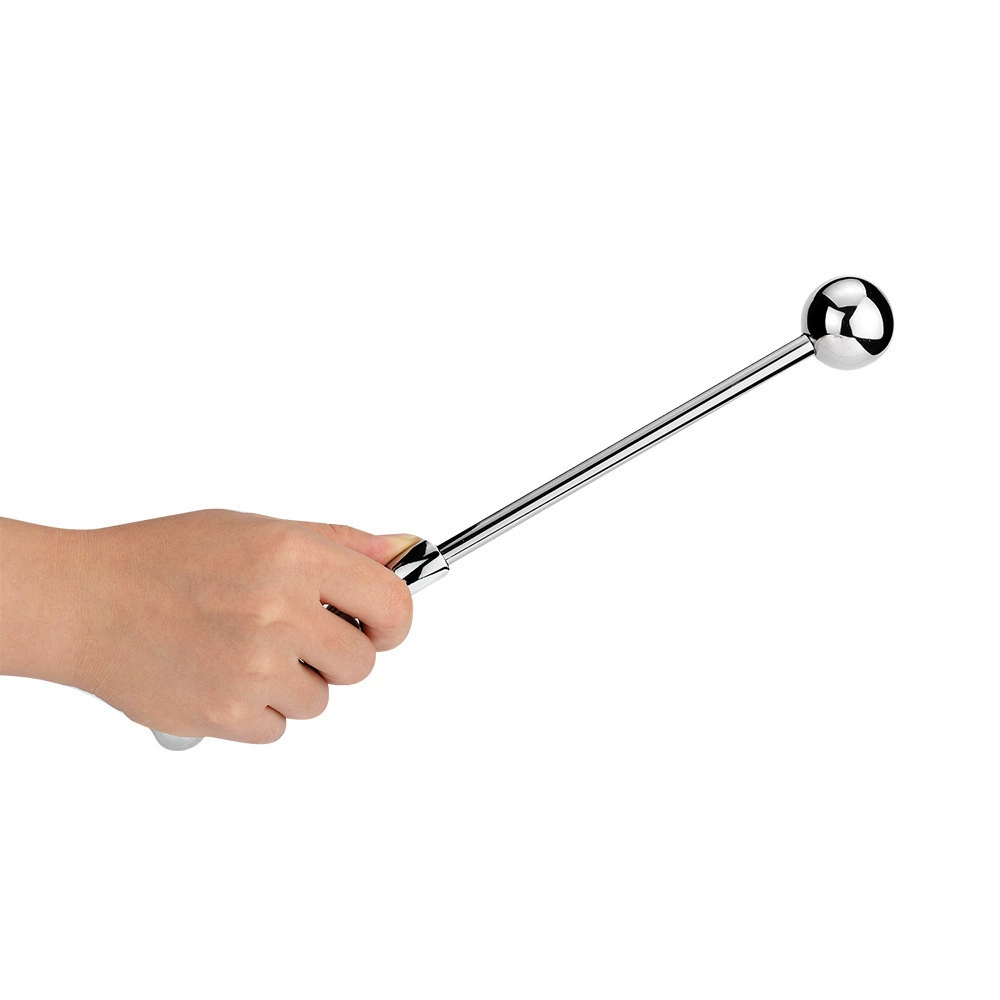 Секс-игрушка SM, anal plug из нержавеющей стали, металлическая, боковая ударная ручка, двойного назначения анальный пробник для анального расширения, круглый шарик-батт
