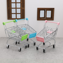 迷你小号仿真食物超市小推车购物车过家家微缩食玩儿童摆件玩具