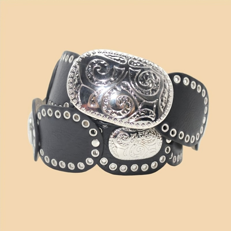 Nuevo cinturón de moda de mujer personalidad vintage negro cinturón de pantalones de subcultura americana cinturón con abrigo