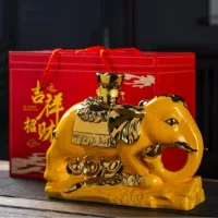 Цзиндэчжэнь 2.5kg Керамическая бутылка для вина со слоном, банка для вина специальной формы, герметичный контейнер для вина, упаковка для вина, прямая продажа с фабрики