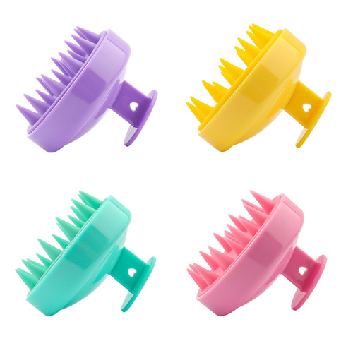 Soft silicone shampoo brush massage shampoo brush clean scalp shampoo comb household bath comb hairdressing tool