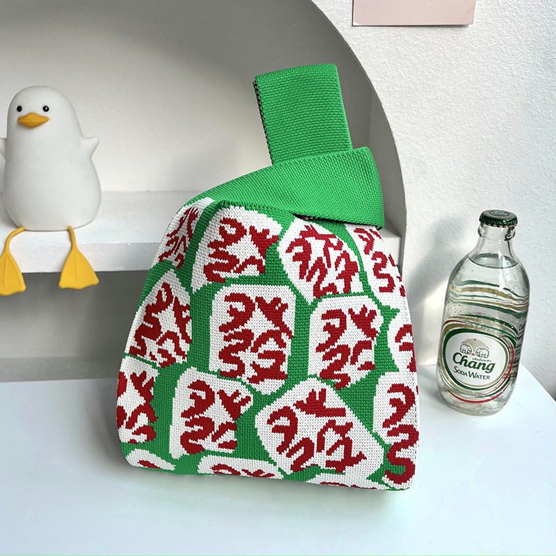 Bolso de punto de flores versión coreana del bolso de hombro de diseño de nicho de moda ins