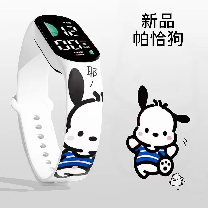 New Parchal Dog Cartoon Electronic Watch Pupil Cute Children Cartoon Printed LED Sports Watch Wholesale