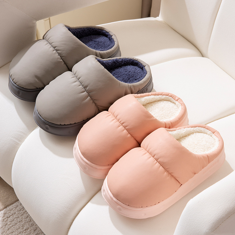 Pantofole di cotone impermeabili per uomo in inverno 2026 nuova casa interna fondo spesso antiscivolo caldo può essere indossato all'esterno delle pantofole di cotone in inverno