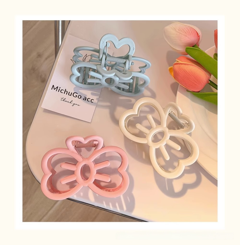 Molletta per capelli con fiocco per donna elegante clip grande_voghion.com