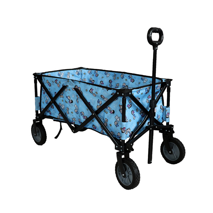 户外露营野餐折叠手拉车四轮购物野营车