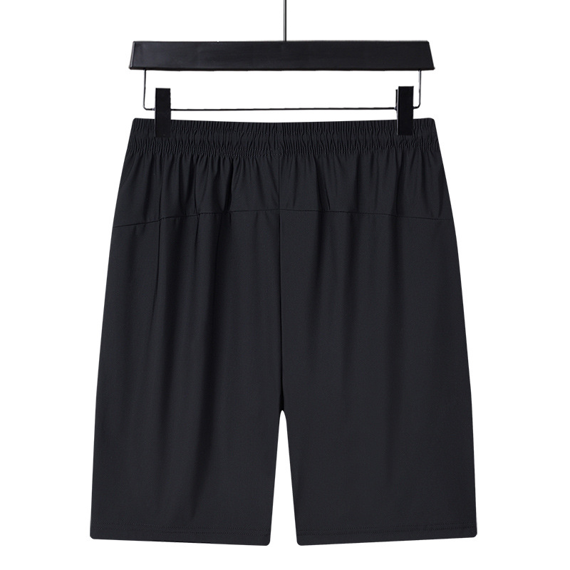 Plus-Size Elastic Ice Silk Shorts for Men, Summer Thin Quick-Dry Oversized Loose Pants, Plus-Size Sports Five-Point Shorts