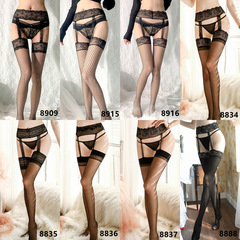 Erotic silk stockings, sexy lace suspender bodysuits, black and white lingerie—sizzling no-slip pantyhose in long-length styles.