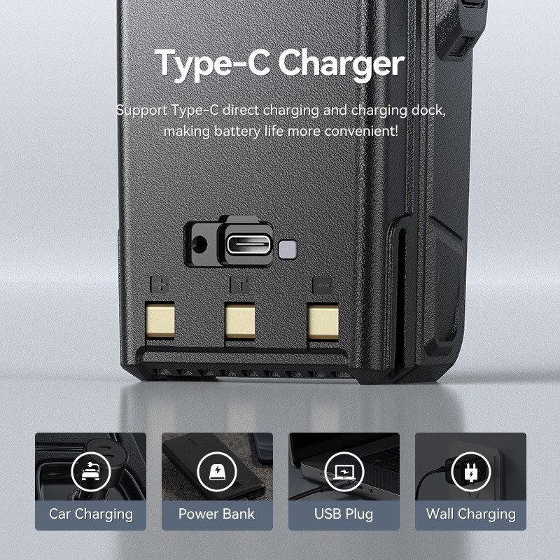 Baofeng UV - 27 intercomunicador de alta potencia de mano menú chino-inglés de un botón de frecuencia tipo-C intercomunicador de carga