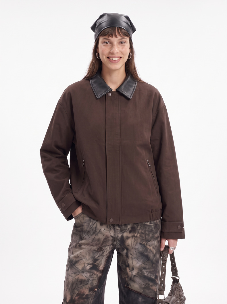 Inflation Vintage Zip-Up Fitted Jacket