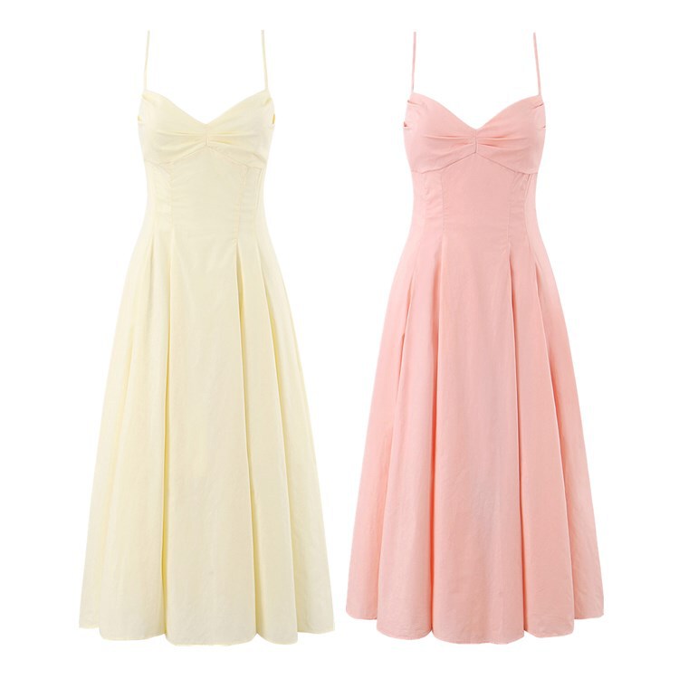 Women's high-end cotton A-line dress, elegant long dress for birthday parties, waist-cinching princess dress Women's high-end cotton A-line dress, elegant long dress for birthday parties, waist-cinching princess dress