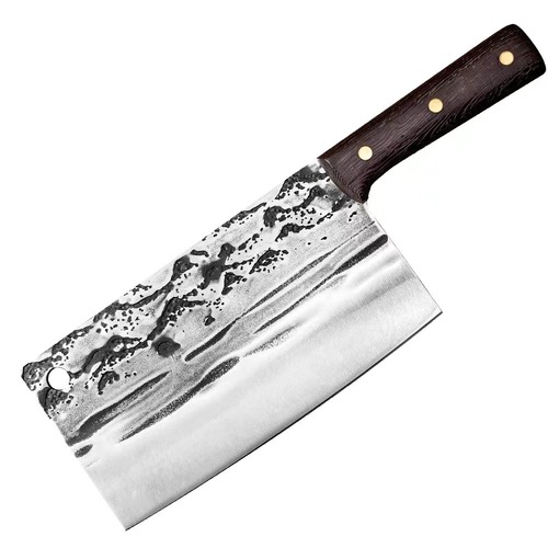 Factory direct sale professional bone knife with landscape pattern household slicing knife sharp cut two-purpose knife forged handmade chef's knife