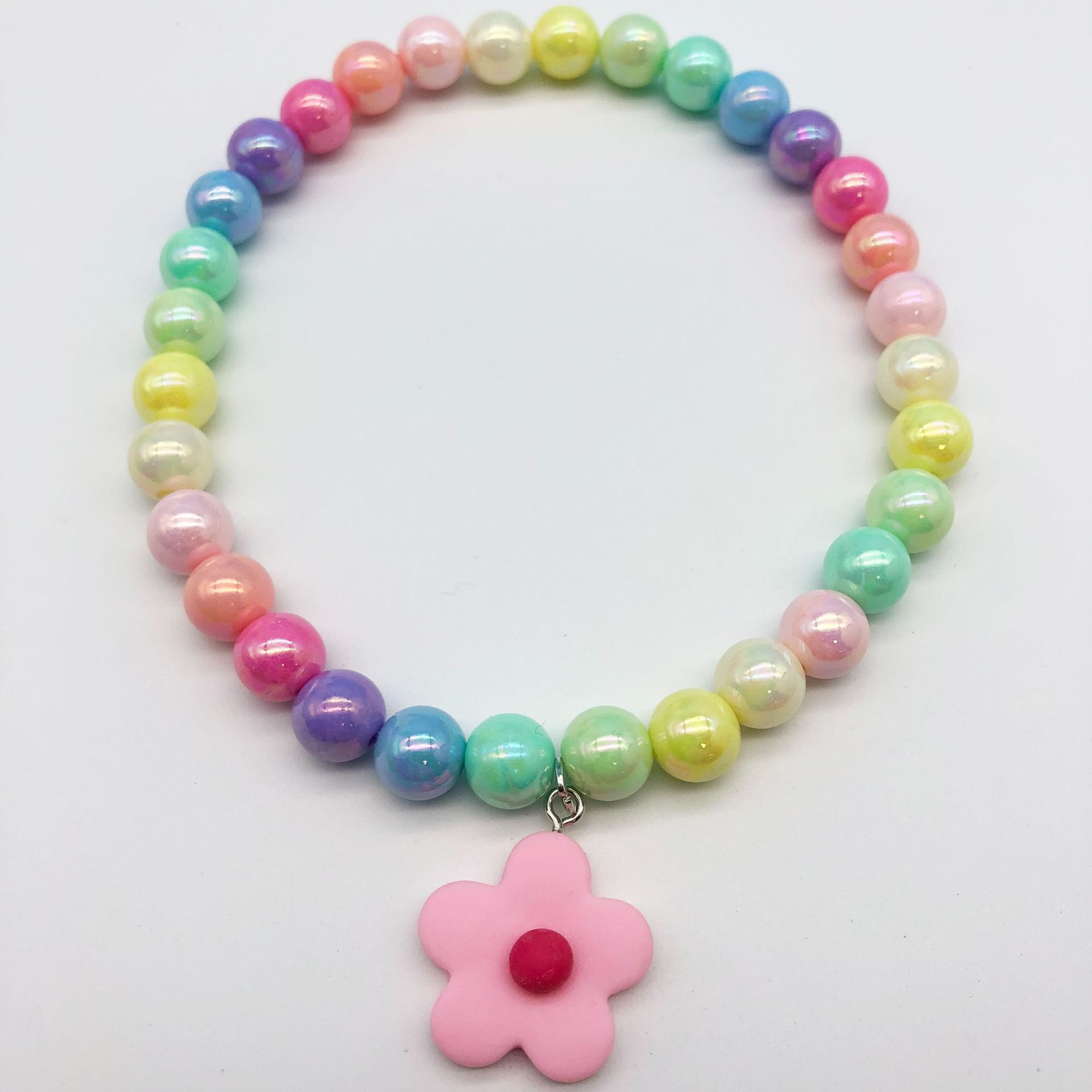 Collana dritta per gatti, orsacchiotti e cani di piccola taglia, con catena a forma di fiore, arcobaleno, accessori per collare_voghion.com