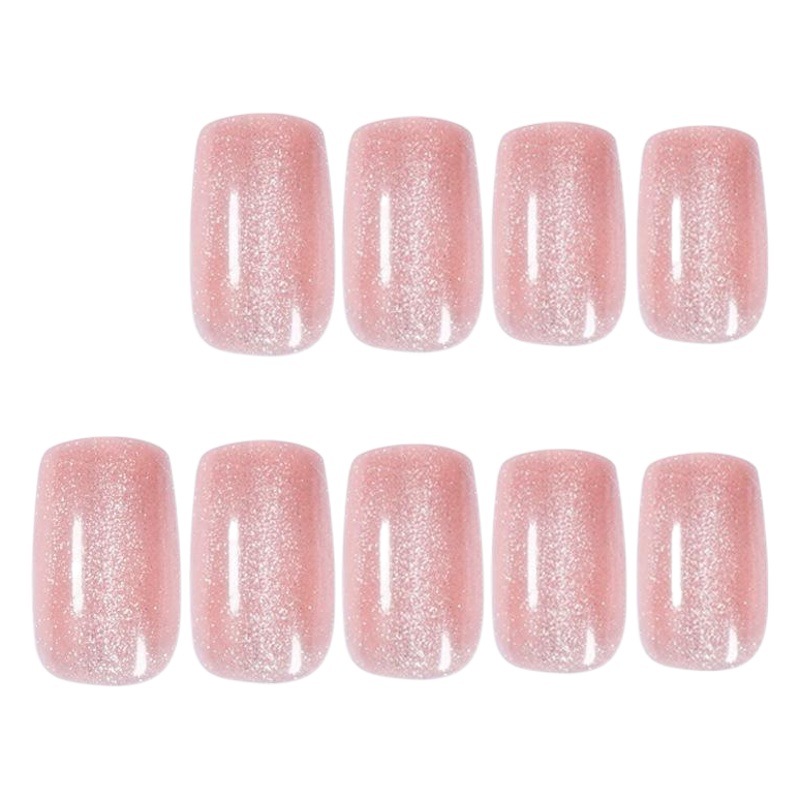 Ojo de gato de cristal ojo de gato Rosa desgaste acabado de uñas falsas parche de uñas de fototerapia parche de uñas a prueba de agua PIN de fábrica