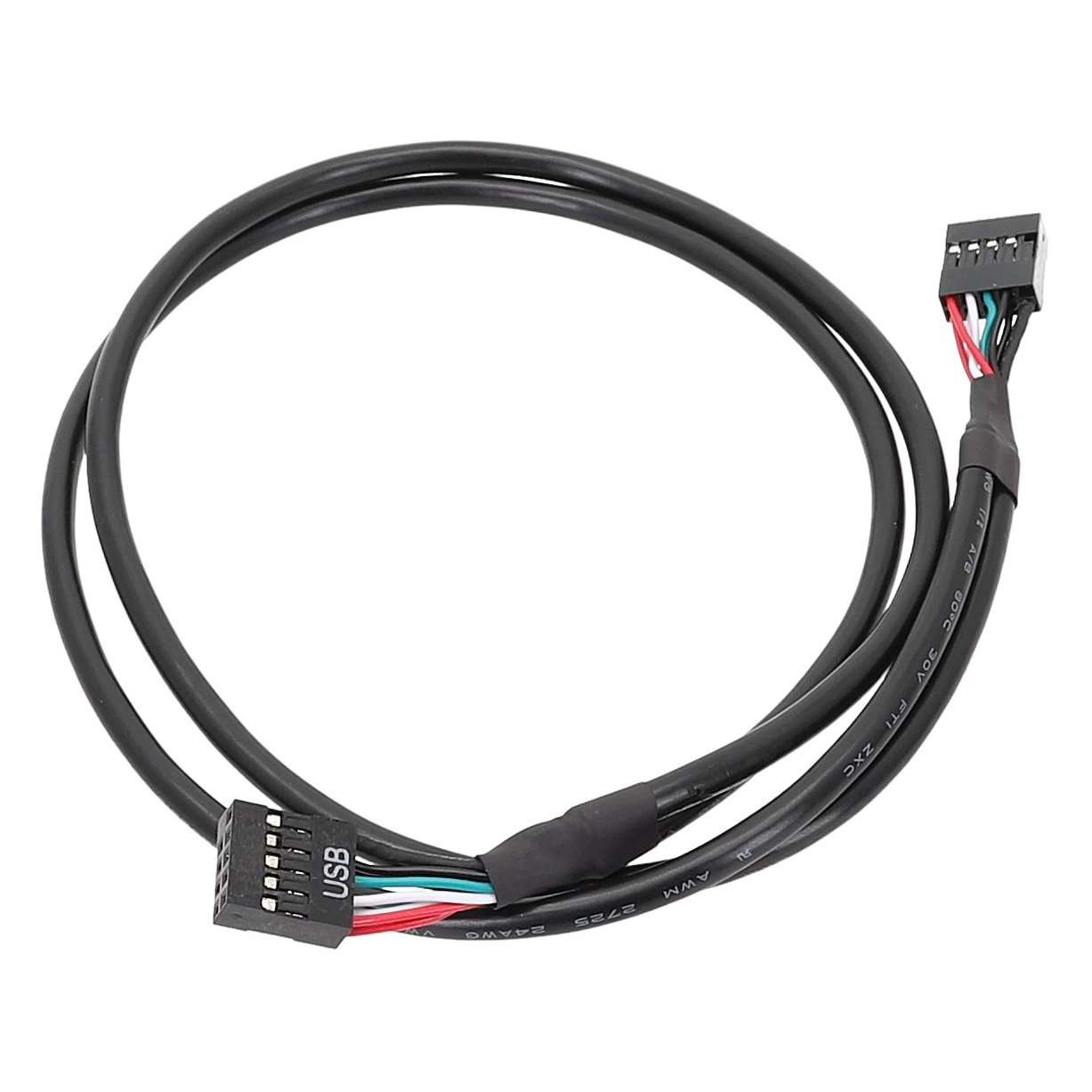 Материнская плата Удлинительный кабель штыря УСБ 9 материнская плата Удлинительный кабель УСБ2.0 Кабель УСБ с изоляцией двойной нити черноты экрана