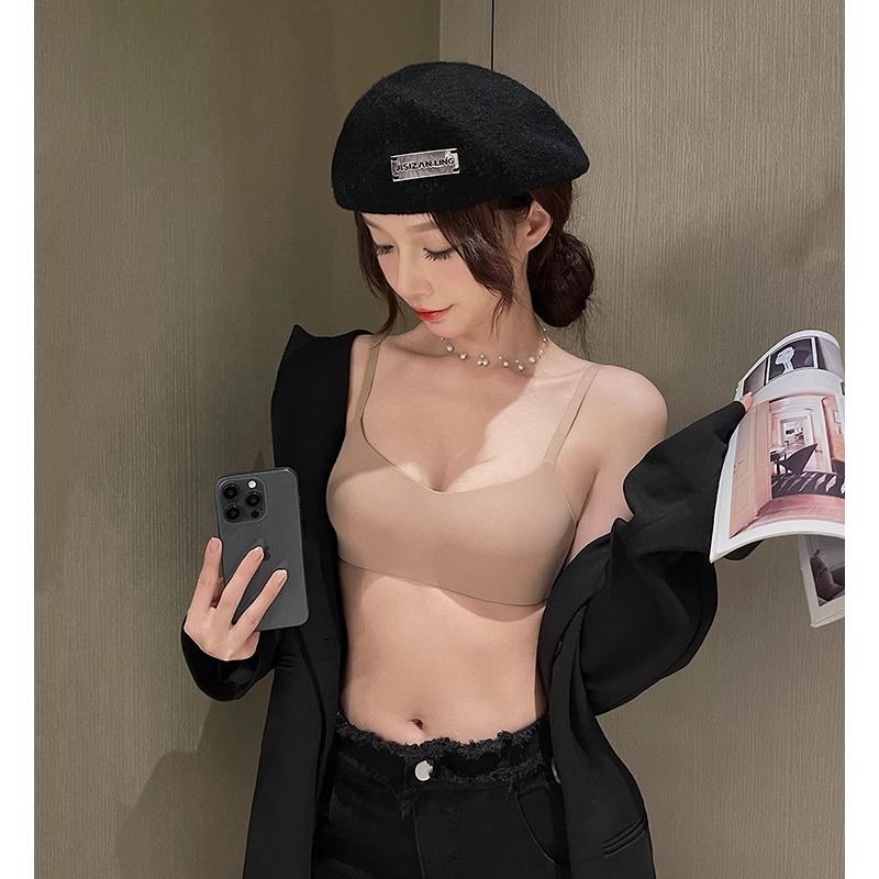 薄杯无痕内衣女夏季小胸聚拢无钢圈上托防下垂文胸收副乳聚拢|undefined