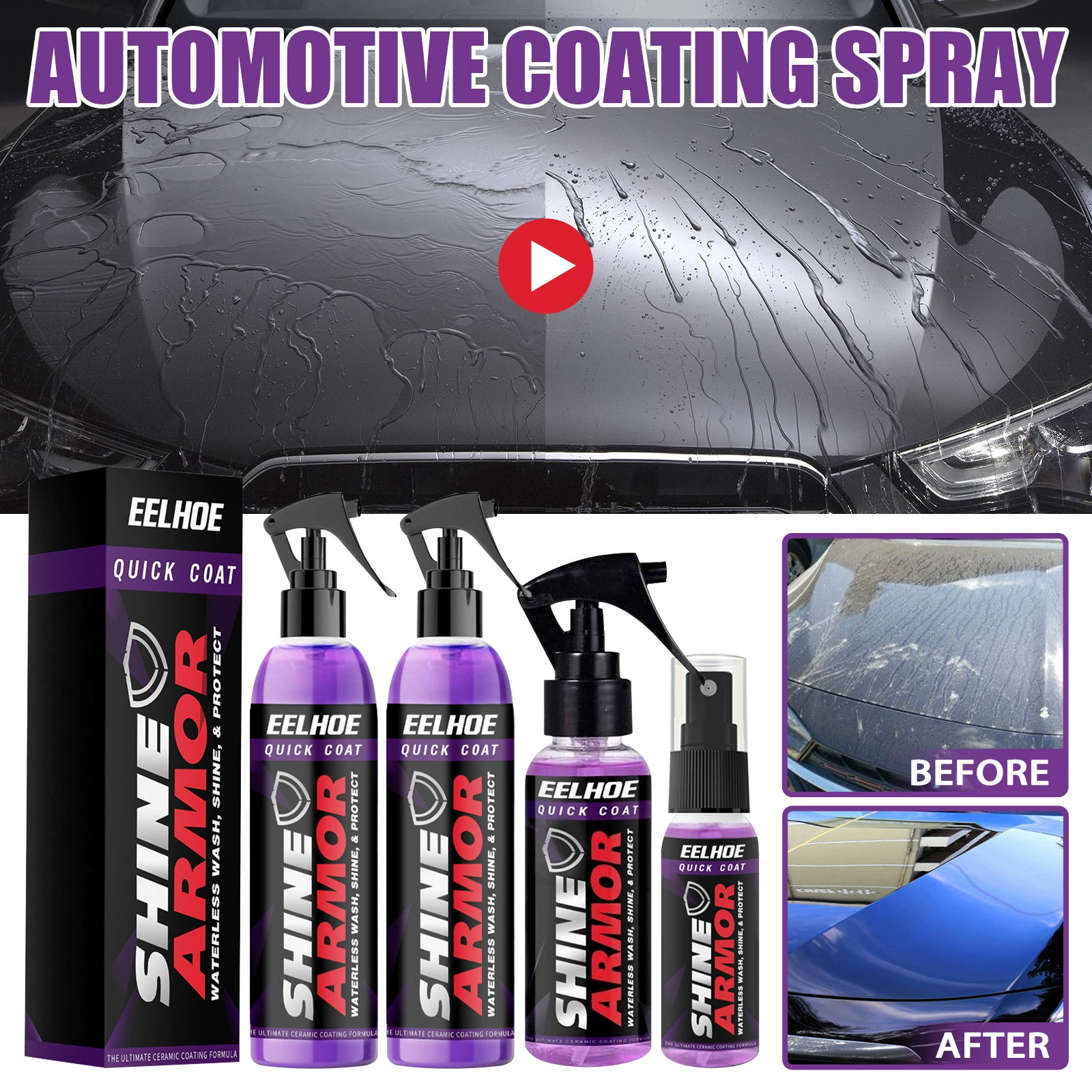 EELHOE фиолетовый с покрытием ручной воск микро-покрытие кристалл автомобильного покрытия спрей покрытия автомобильный нано-покрытие