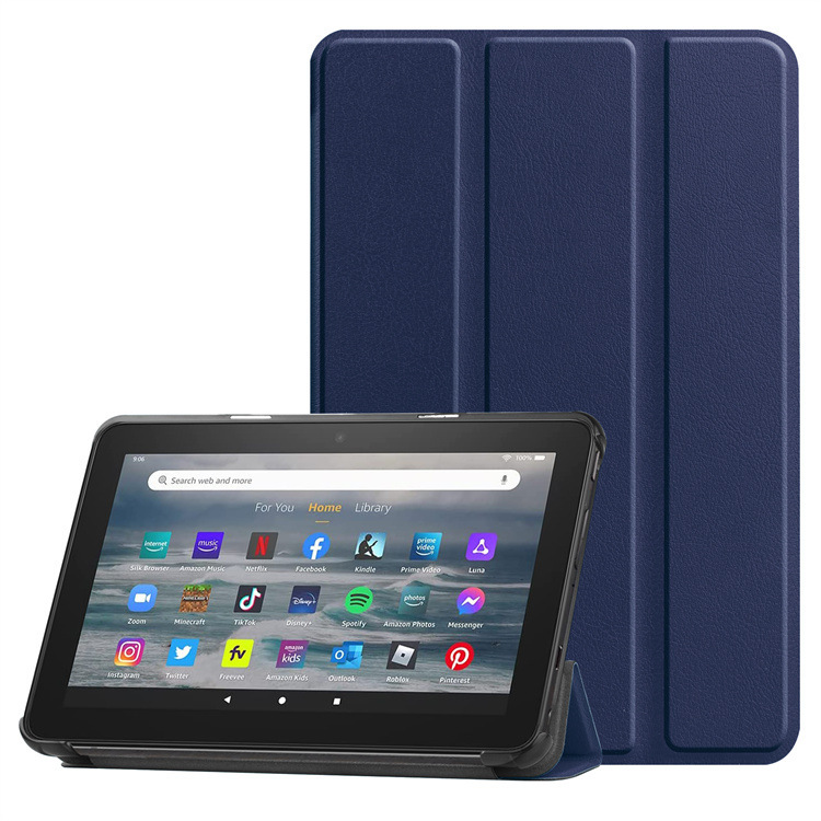 Suitable for Amazon Kindle Fire Hd 8 2022 Tablet Protective Case Ultra-Thin Anti-Fall Protective Case Leather