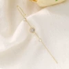 Golden flower + 2 round zirconium