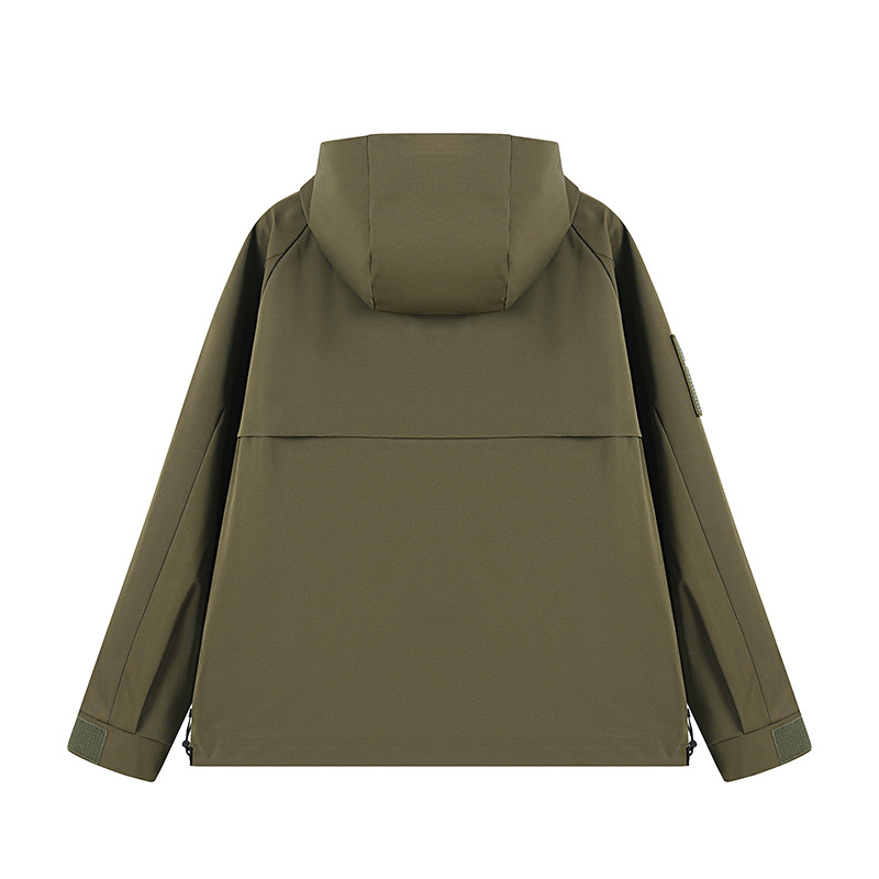 Men's Clothing trendy brand workwear jacket, men's hooded outdoor windproof tops_voghion.com