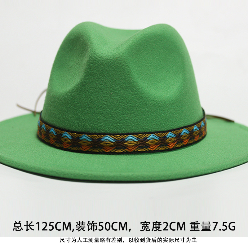 Nuevo sombrero Pu Correa remachada sombrero con sombrero vaquero de piedra elástica sombrero de fieltro cinturón de tejido modelo Pu sombrero con accesorios
