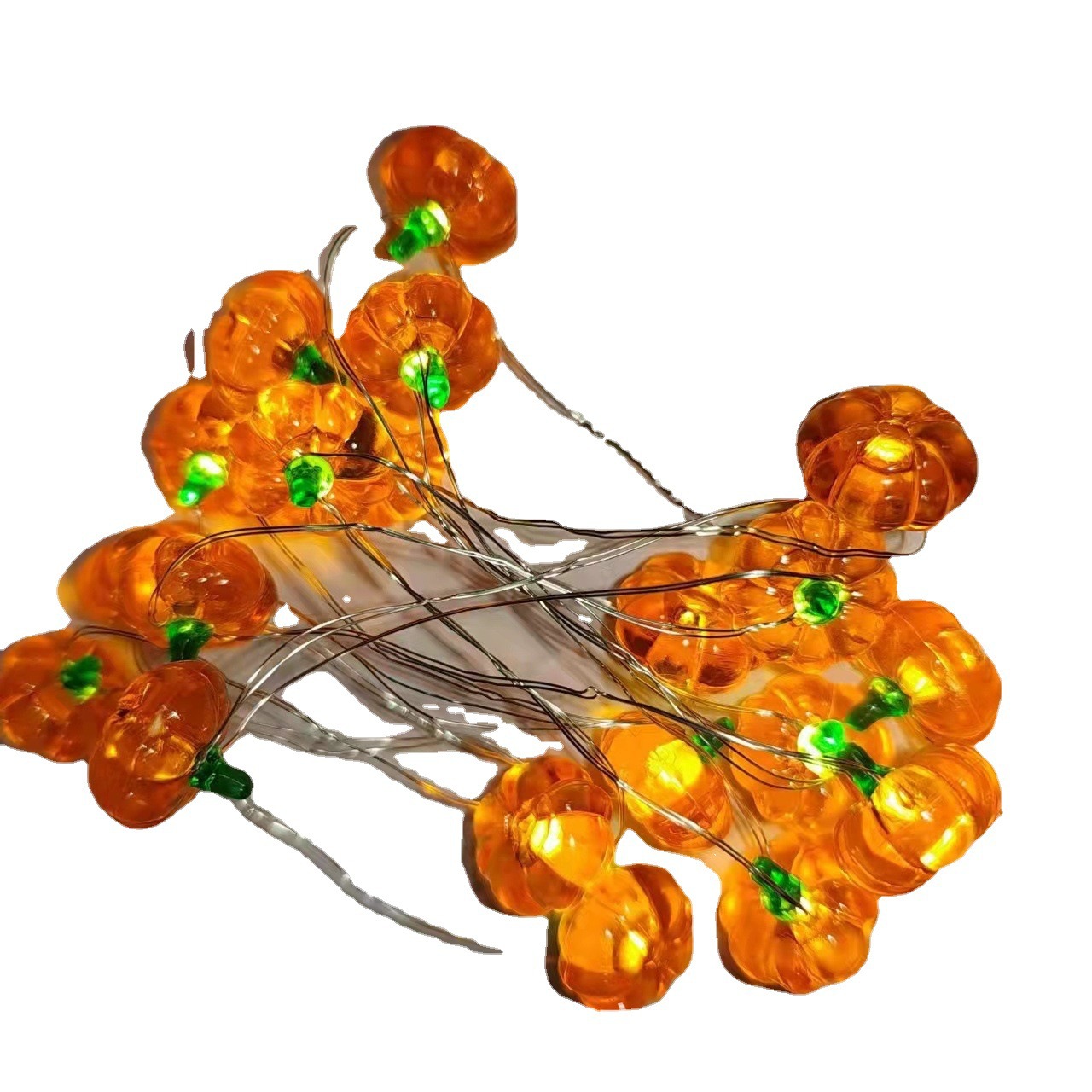 Guirnalda de Luces LED 3D con Forma de Calabaza para Halloween, Decoración de Interiores y Exteriores, Luces Decorativas para el Día de Acción de Gracias