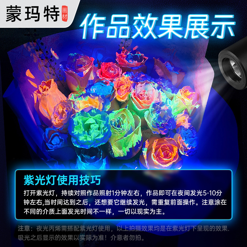 Monmate pintura acrílica luminosa pintada a mano pintada DIY pintura luminosa ropa ZAPATOS PARED pintura textil pintura