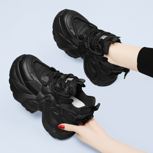 Sports Shoes Dad Shoes for Women 2025 New Spring & Fall Casual Thick-Soled Versatile Women's Inner Heightening Travel Shoes for Women