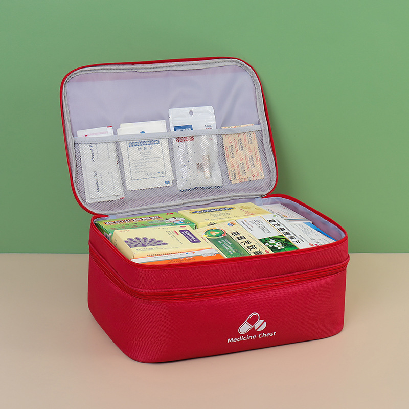 Bolsa de almacenamiento de medicamentos portátiles al aire libre, bolsa de primeros auxilios, bolsa de emergencia, bolsa de salud escolar, prevención de epidemias
