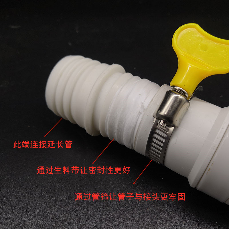 洗衣机排水管连接件塑料对接头面盆下水管一字连接头25-32口径