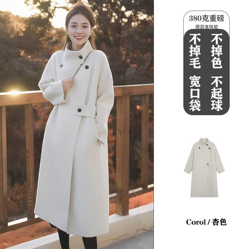 2025 New Autumn and Winter High-End and Super Nice-Looking Korean Mid-Length Woolen Outwears for Small People to Reduce Age