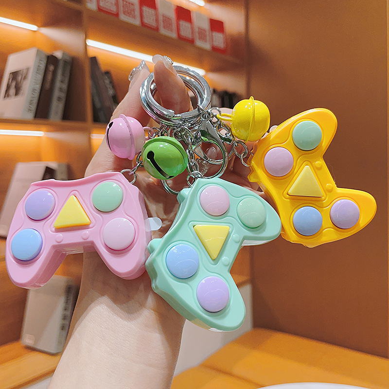 Cross-Border Mini Handle Memory Training Toy Keychain Creative Educational Press Toy Couple Bag Small Pendant