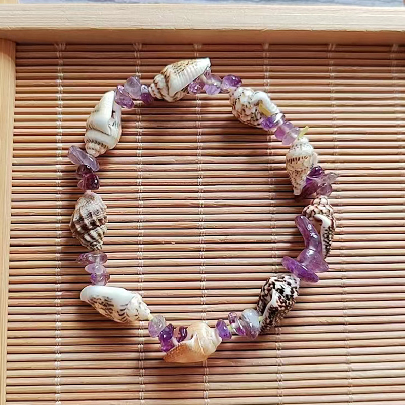 Plage Géométrique Gravier Coquille Perlé Polissage Unisexe Bracelets 1 Pièce display picture 4